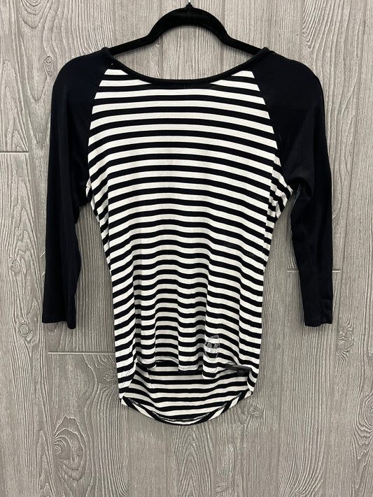 Top Long Sleeve By Michael By Michael Kors In Black & White, Size: S