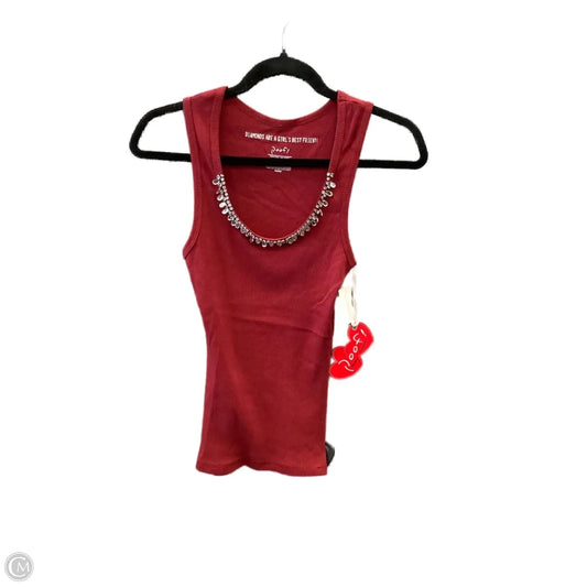 Top Sleeveless By Poof In Red, Size: M