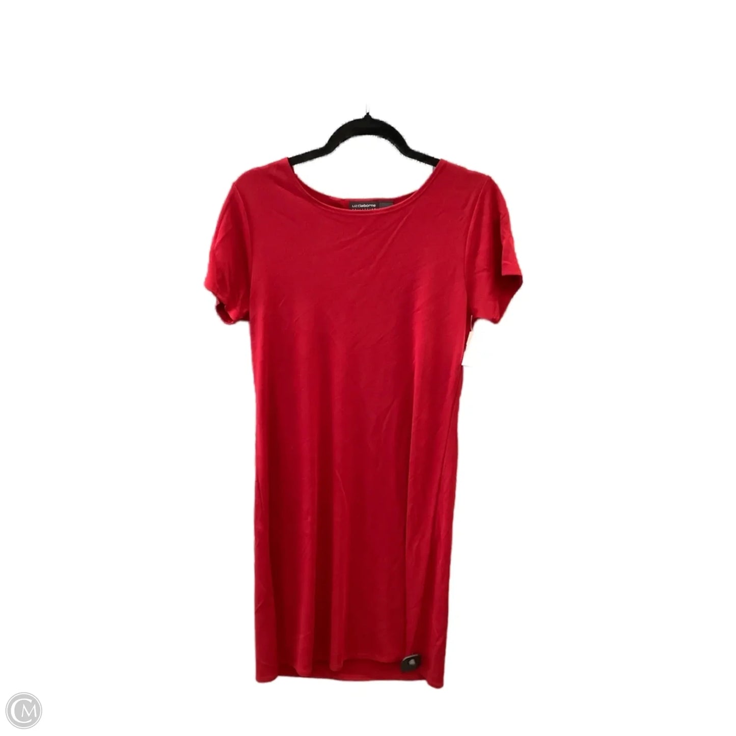 Dress Casual Midi By Liz Claiborne In Red, Size: M