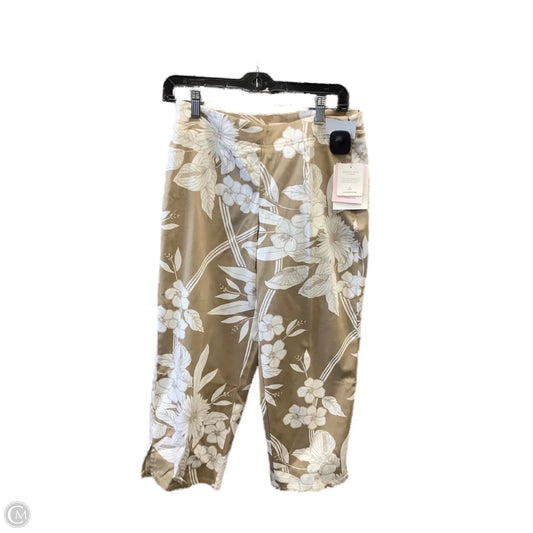 Capris By Liz Claiborne In Tan & White, Size: 8