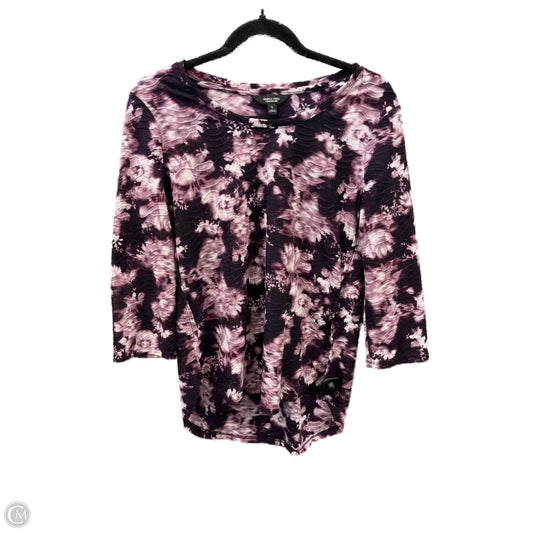 Top Long Sleeve By Simply Vera In Purple, Size: S