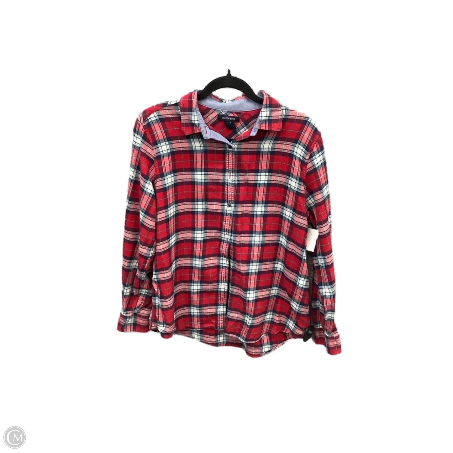 Top Long Sleeve By Lands End In Red, Size: M