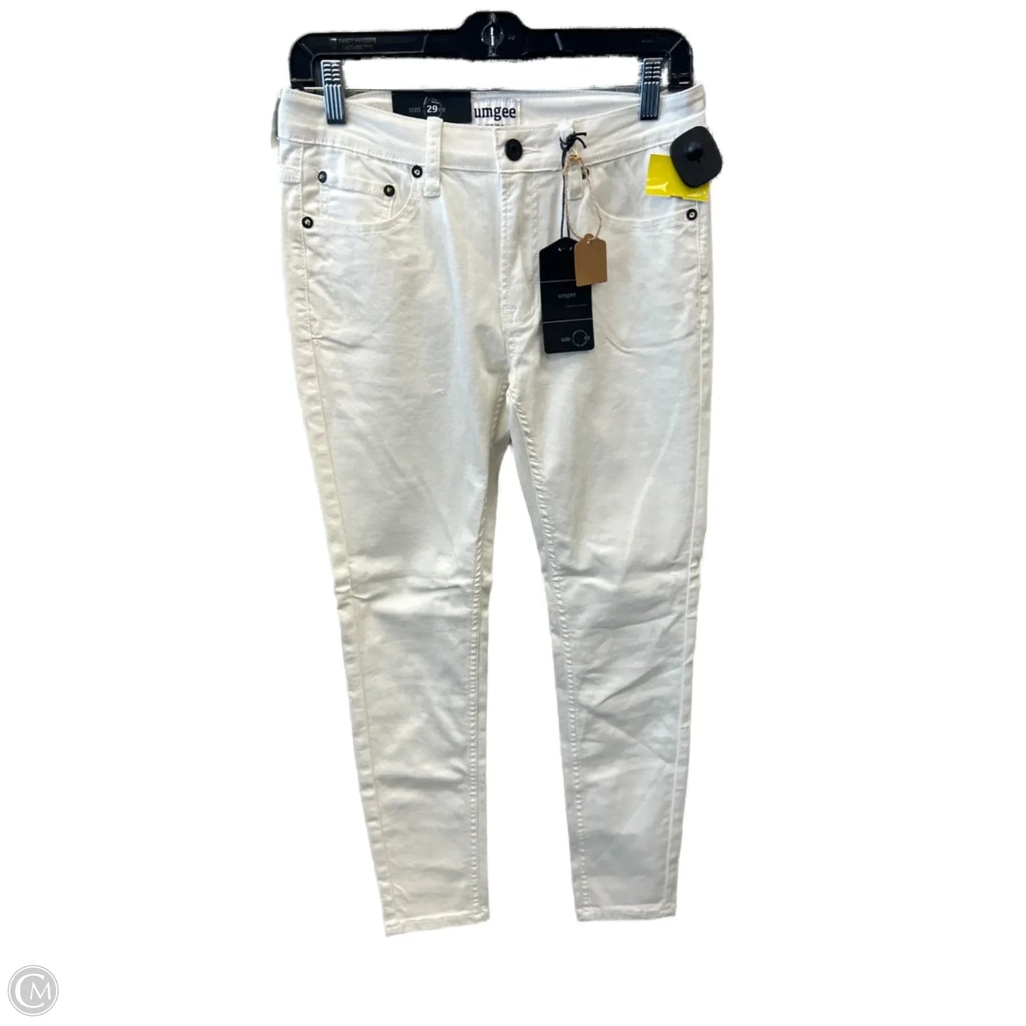 Jeans Skinny By Umgee In White Denim, Size: 8