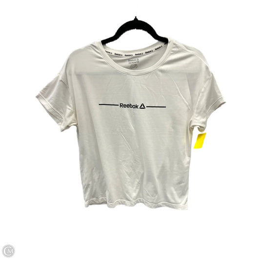 Athletic Top Short Sleeve By Reebok In White, Size: Xs