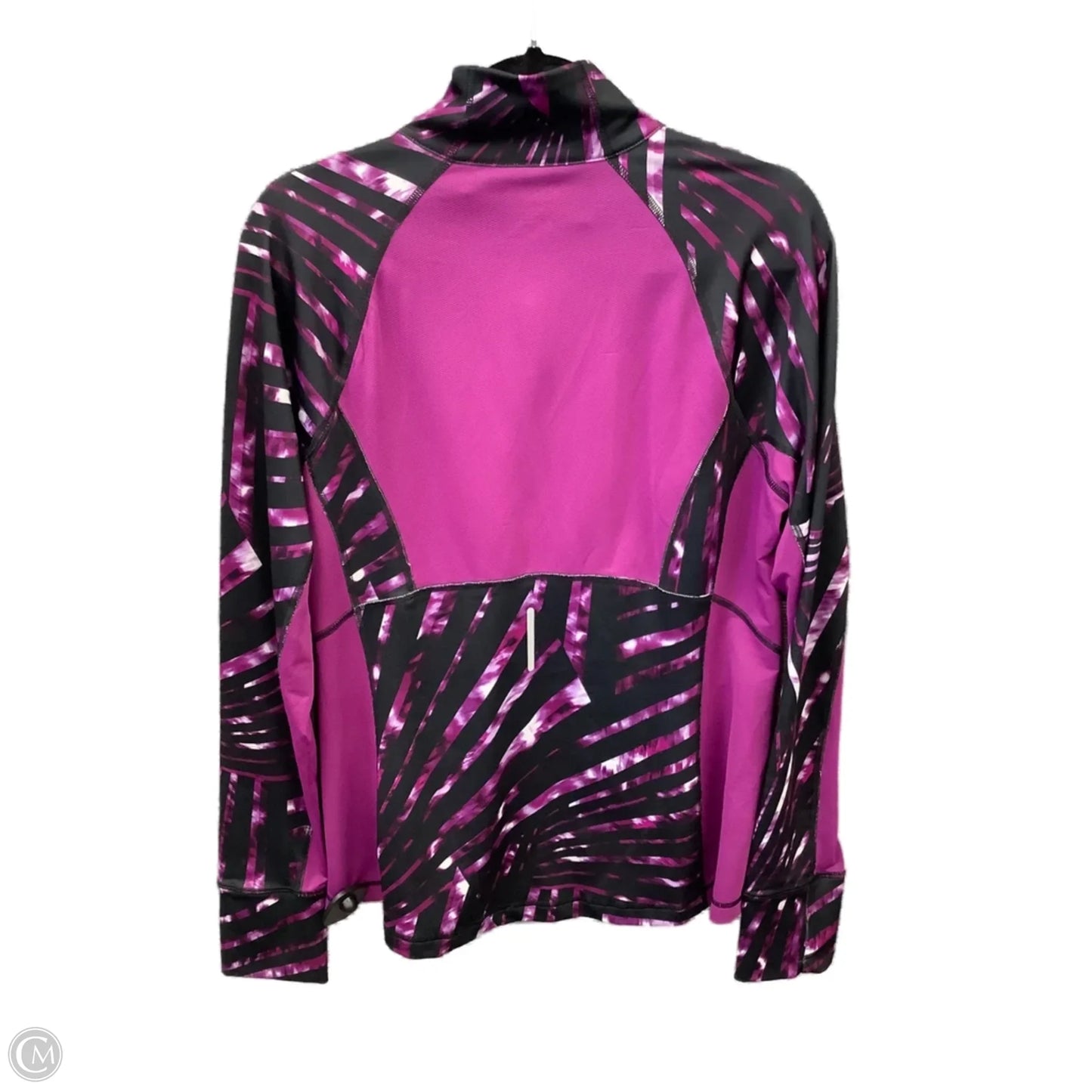Athletic Jacket By Tek Gear In Black & Purple, Size: Xl