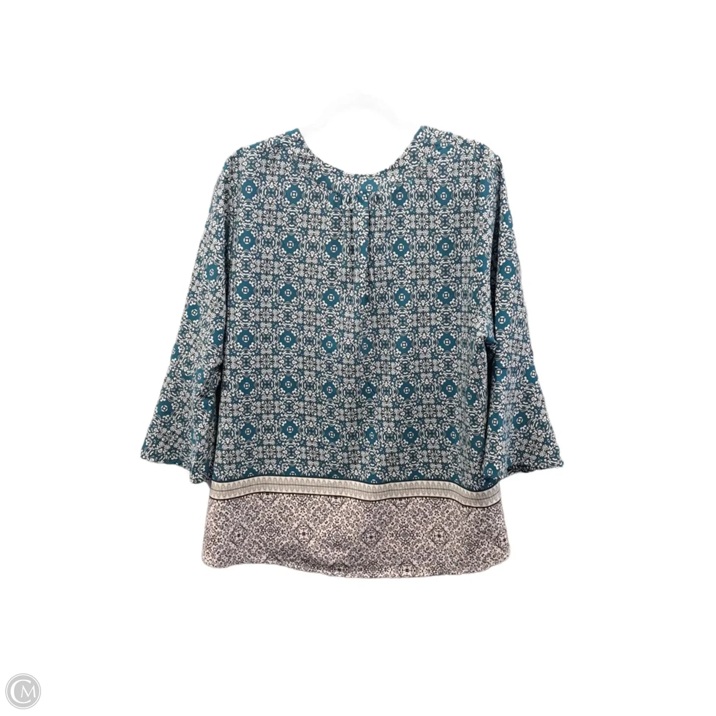 Top Long Sleeve By Dana Buchman In Green, Size: Xxl