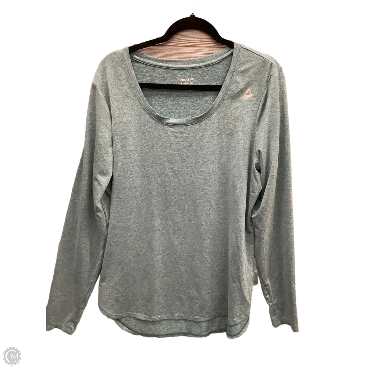 Athletic Top Long Sleeve Crewneck By Reebok In Blue, Size: Xl