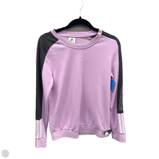 Athletic Sweatshirt Crewneck By Adidas In Purple, Size: M