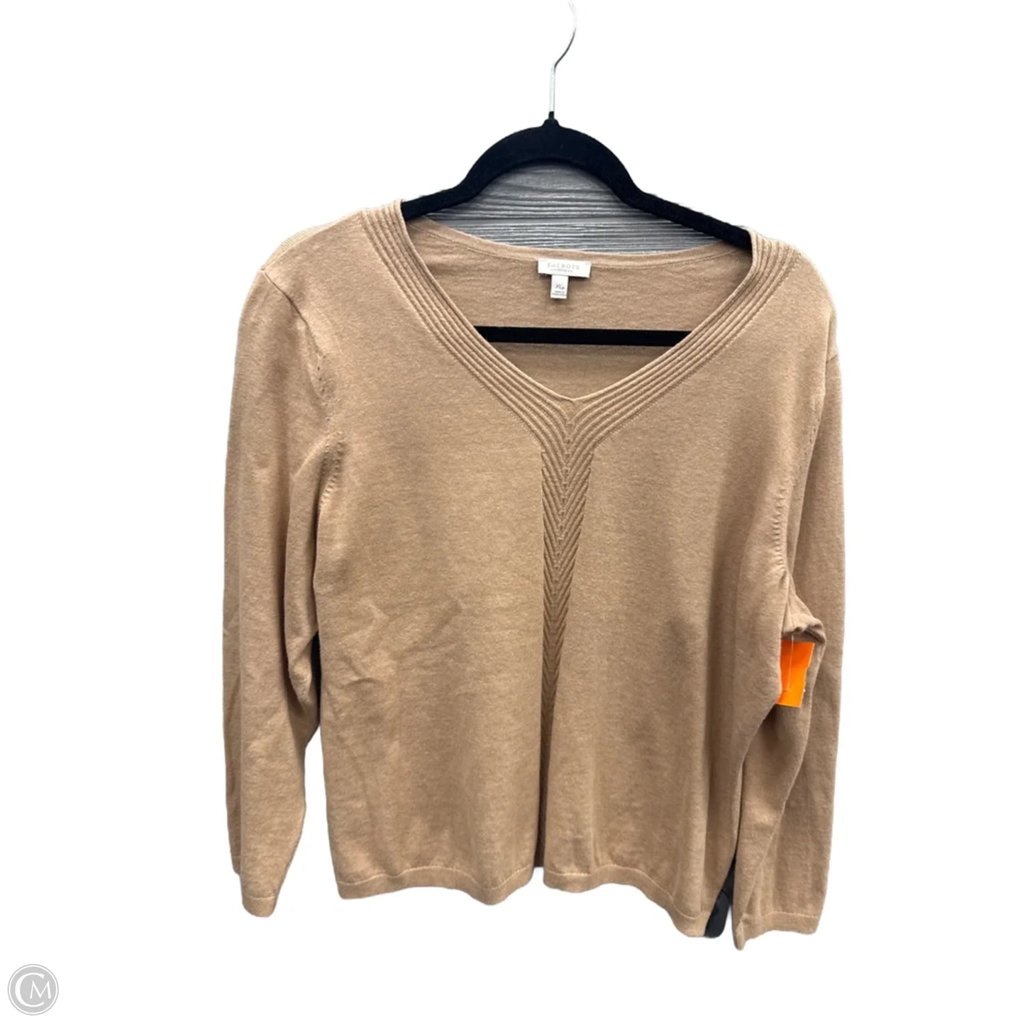 Top Long Sleeve By Talbots In Brown, Size: Xlp