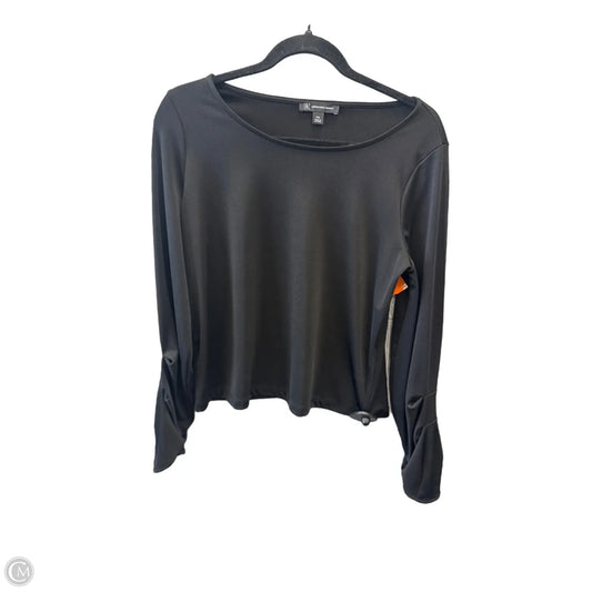 Top Long Sleeve By Inc In Black, Size: M