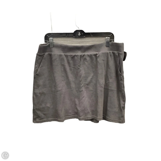 Skirt Mini & Short By Croft And Barrow In Grey, Size: 14