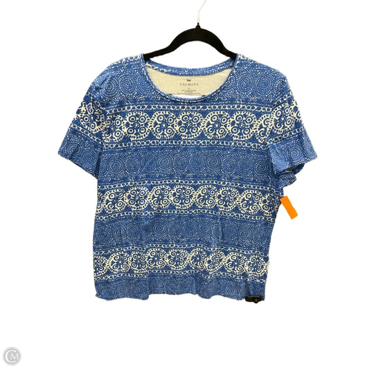 Top Short Sleeve By Talbots In Blue, Size: Xl