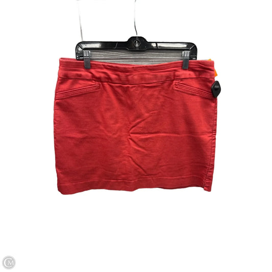 Skirt Mini & Short By Croft And Barrow In Red, Size: 16