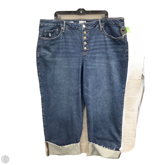 Jeans Wide Leg By Ava & Viv In Blue Denim, Size: 20