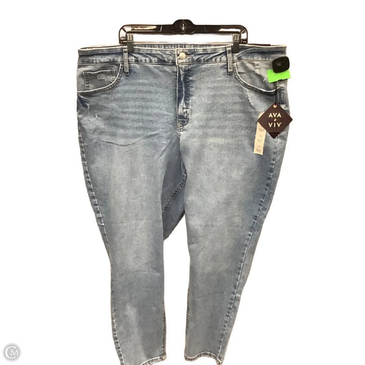 Jeans Skinny By Ava & Viv In Blue Denim, Size: 24