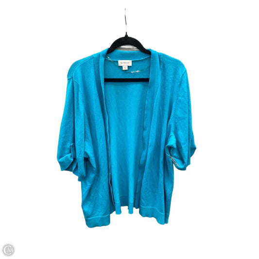 Cardigan By Avenue In Blue, Size: 3x