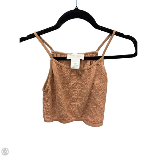 Top Sleeveless By Pink Rose In Brown, Size: M