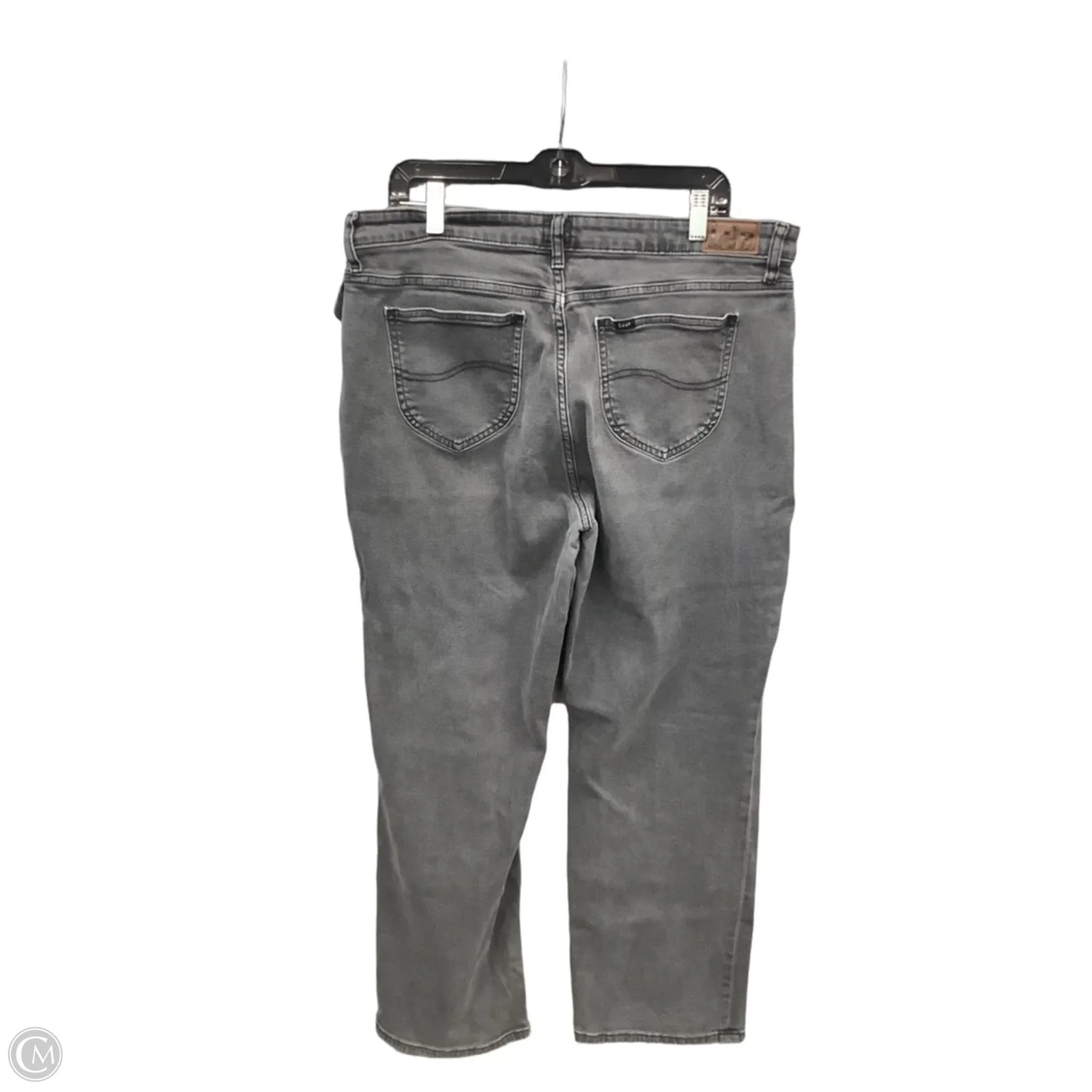 Jeans Straight By Lee In Black Denim, Size: 18