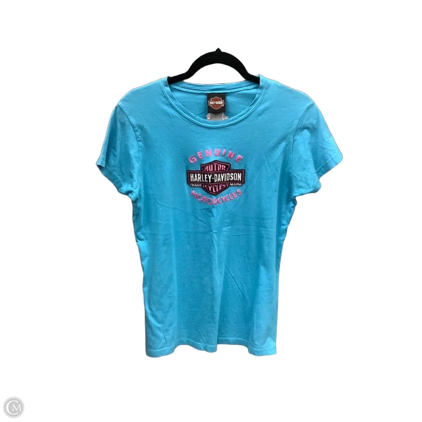 Top Short Sleeve By Harley Davidson In Blue, Size: Xl