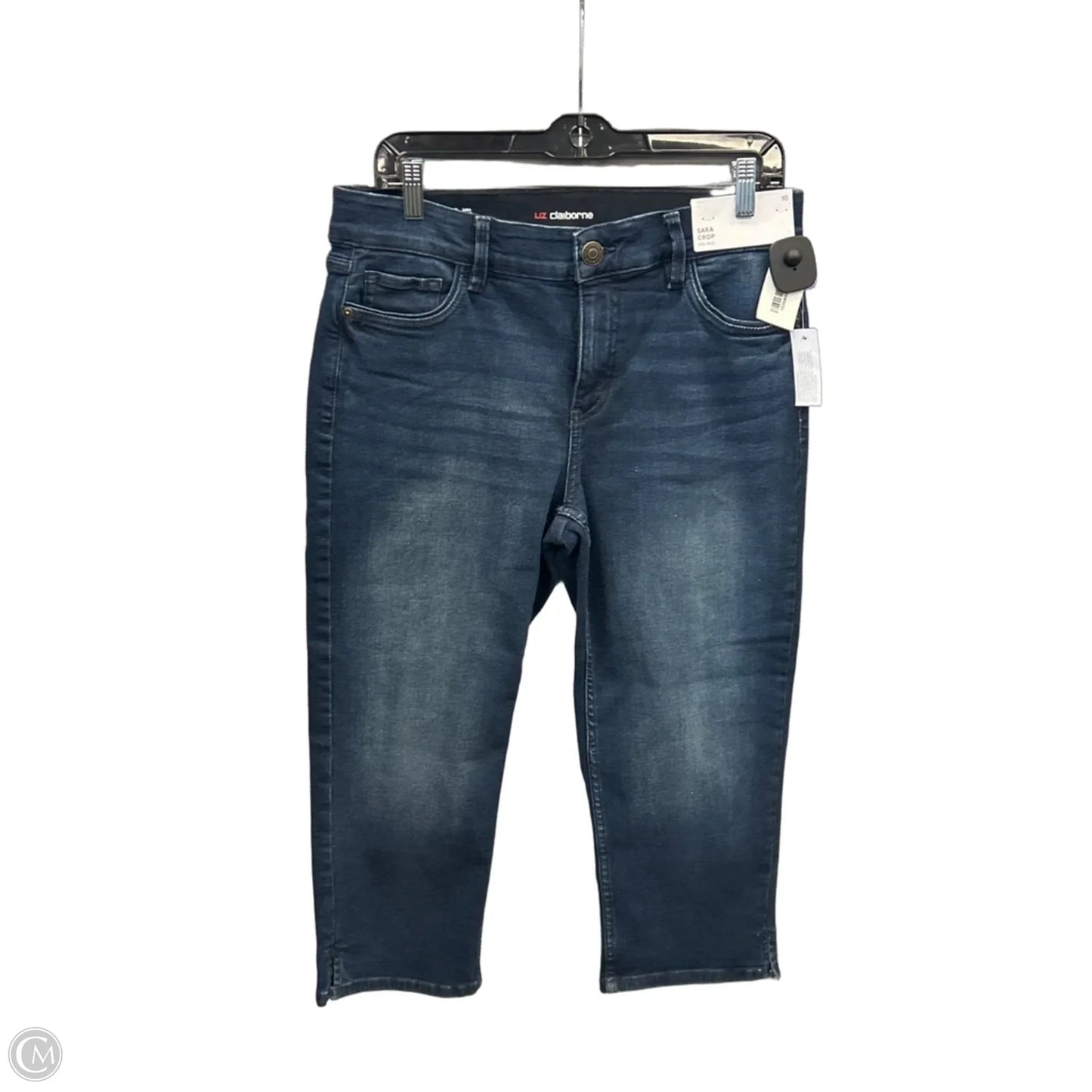 Jeans Cropped By Liz Claiborne In Blue Denim, Size: 10