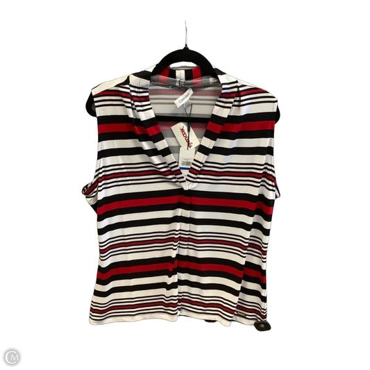 Top Sleeveless By Calvin Klein In Striped Pattern, Size: Xl