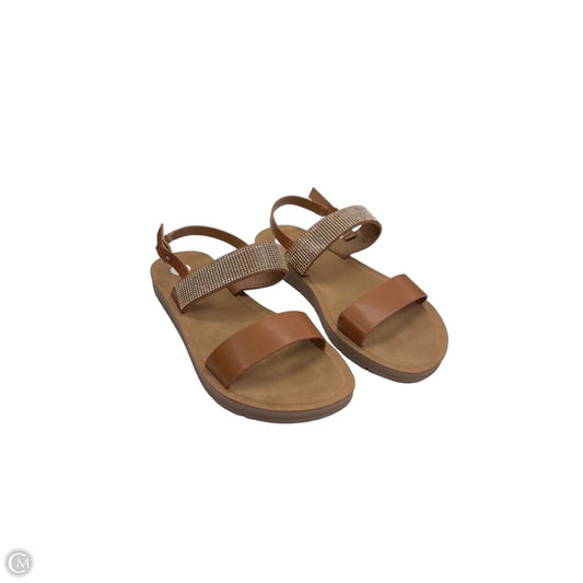 Sandals Flats By Clothes Mentor In Brown, Size: 8