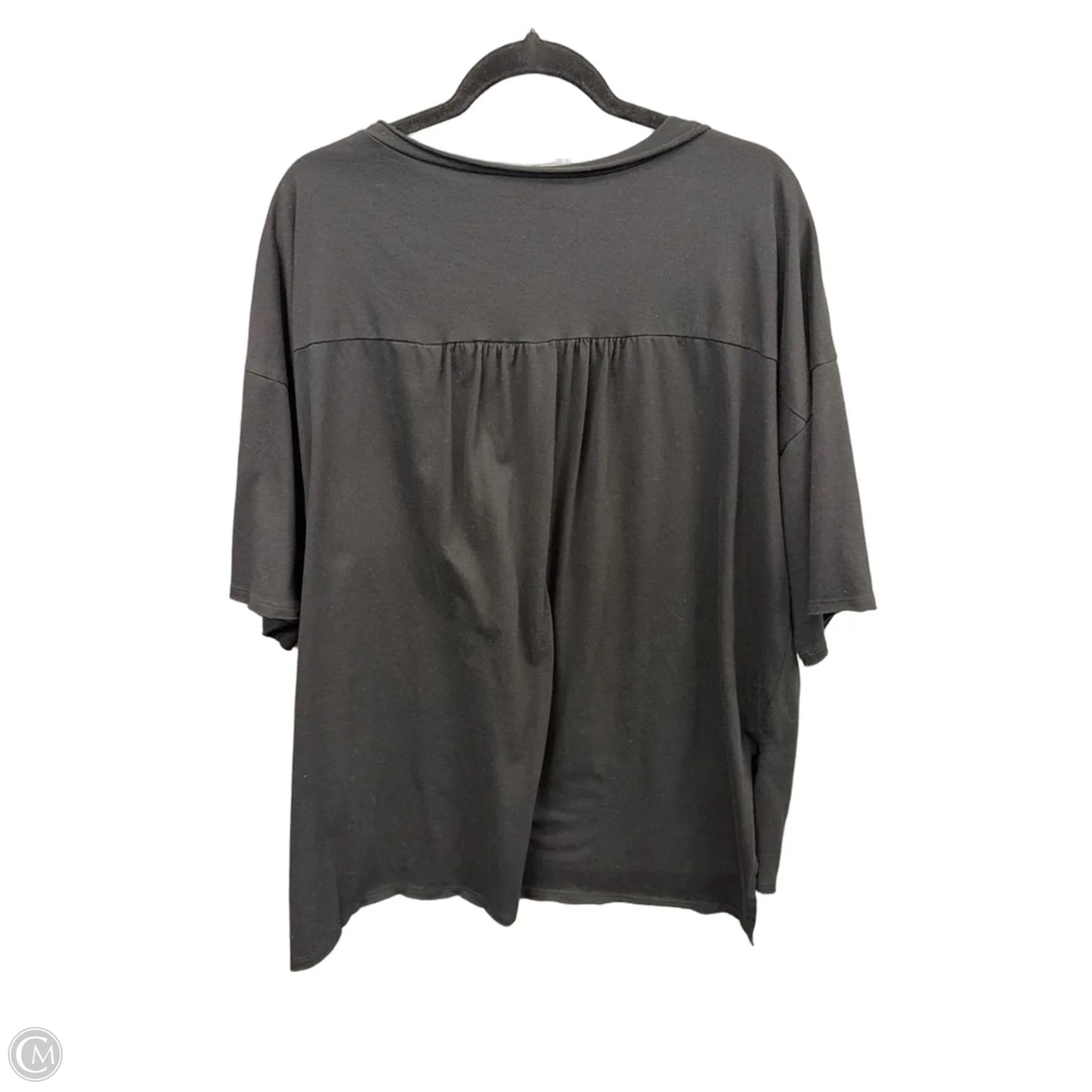 Top Short Sleeve By Zenana In Black, Size: 2x