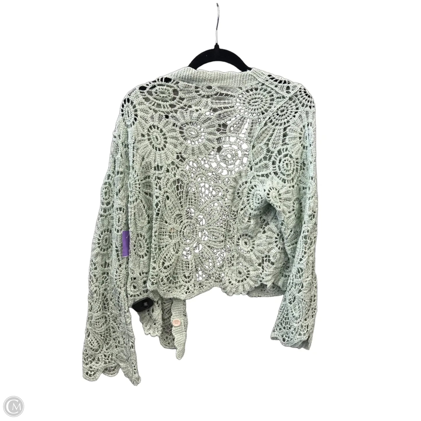 Sweater Cardigan By Shein In Green, Size: Xl