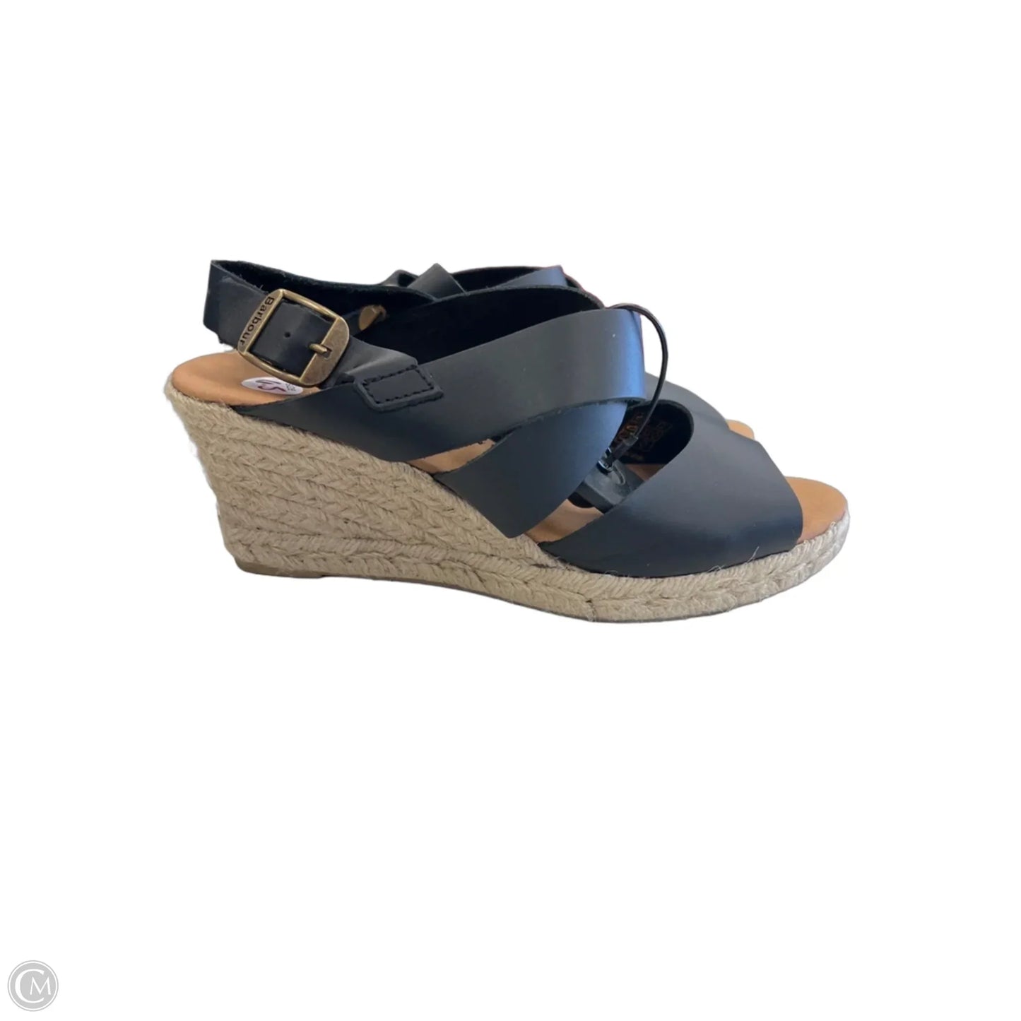 Sandals Heels Wedge By Barbour In Black, Size: 6.5