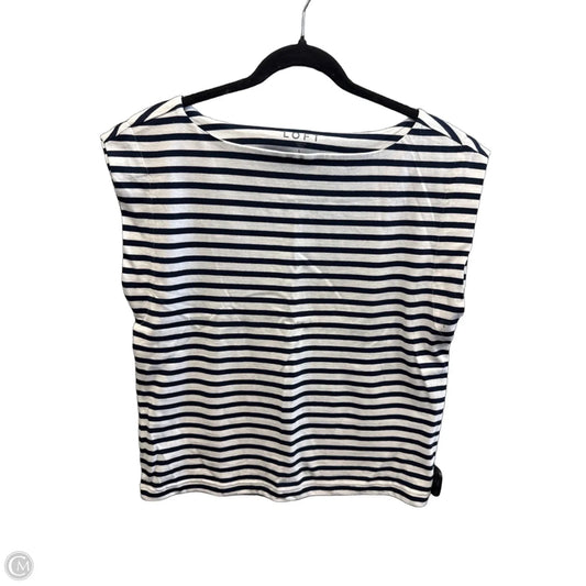 Top Short Sleeve By Loft In Striped Pattern, Size: L