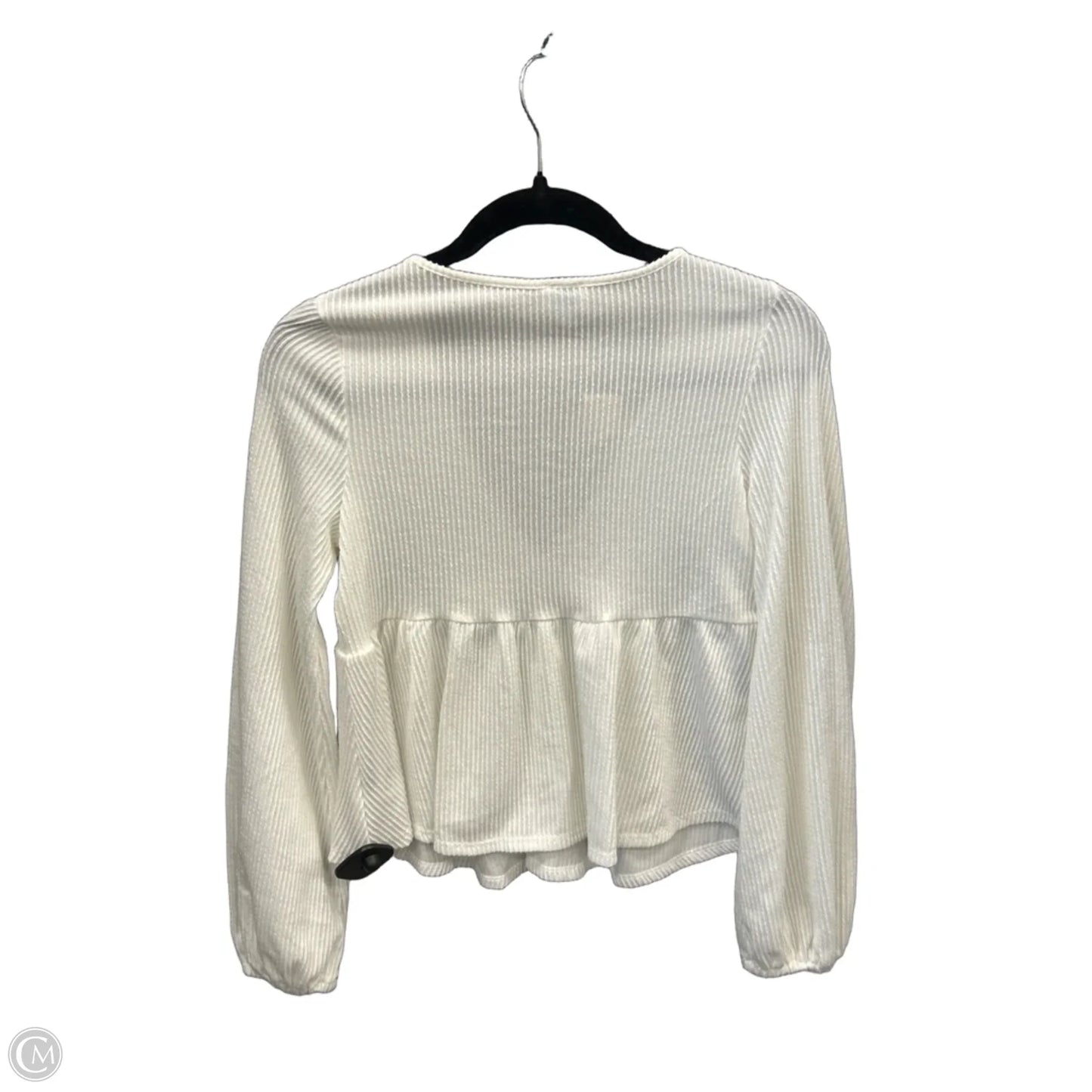 Top Long Sleeve By Francesca’s In White, Size: S