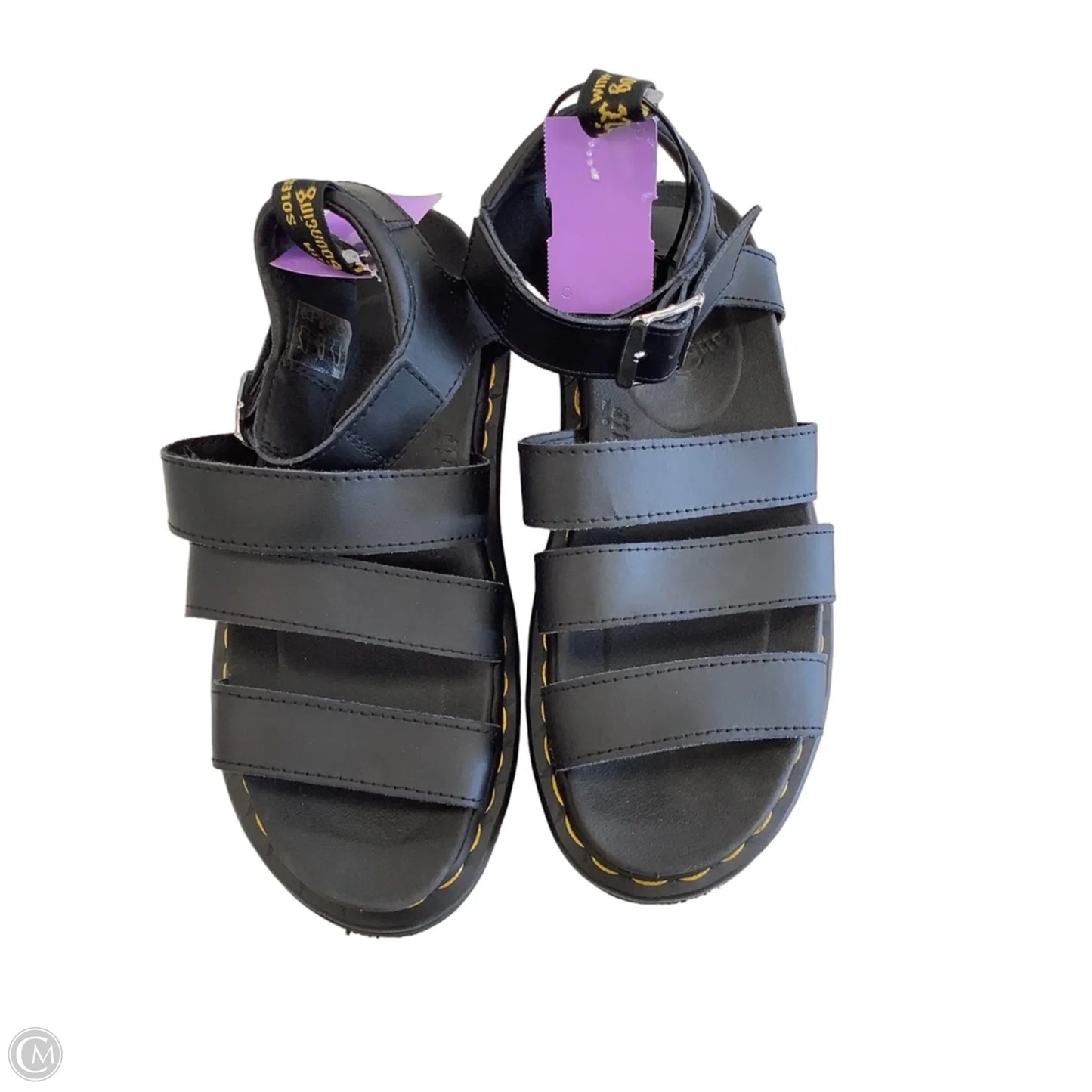 Sandals Heels Platform By Dr Martens In Black, Size: 6