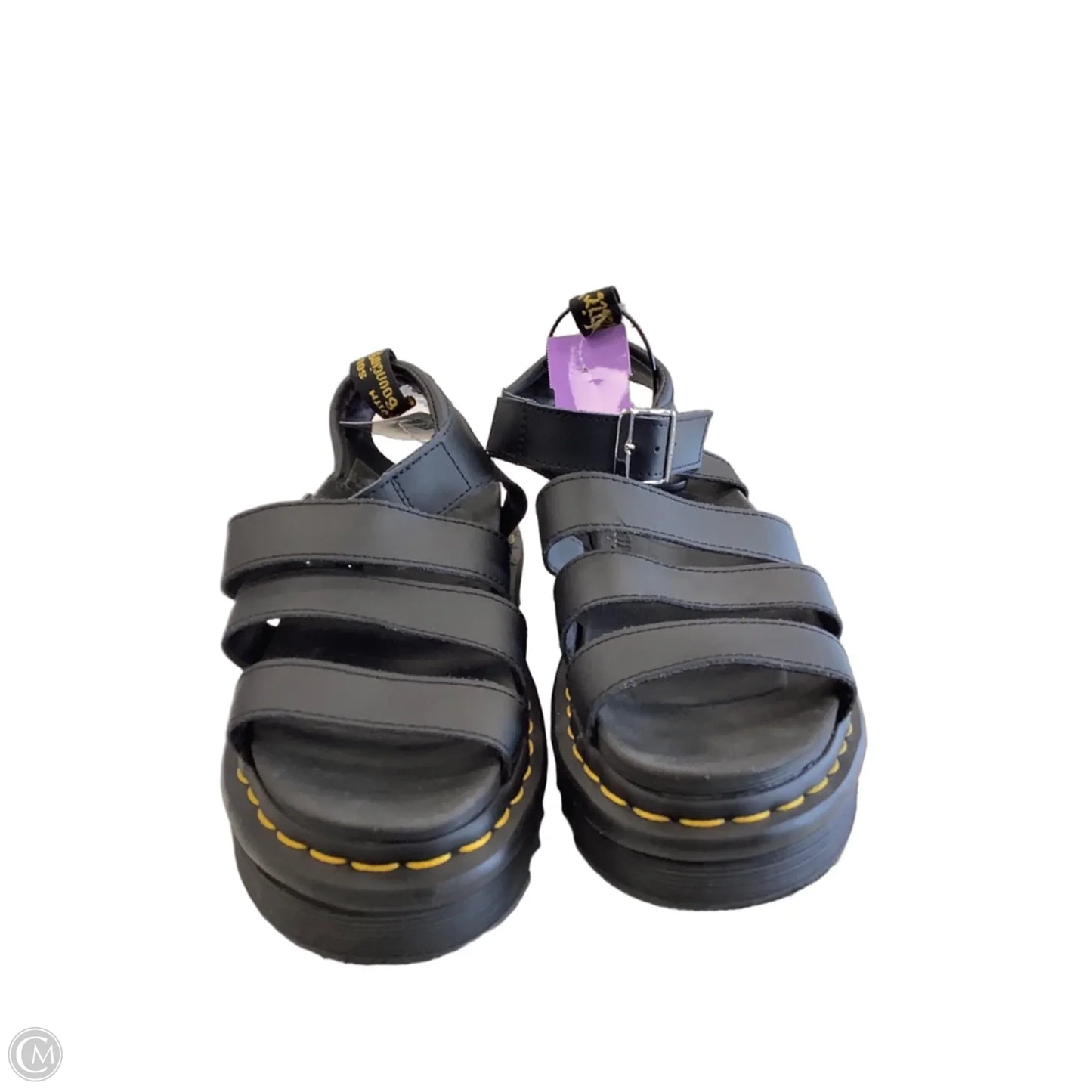 Sandals Heels Platform By Dr Martens In Black, Size: 6
