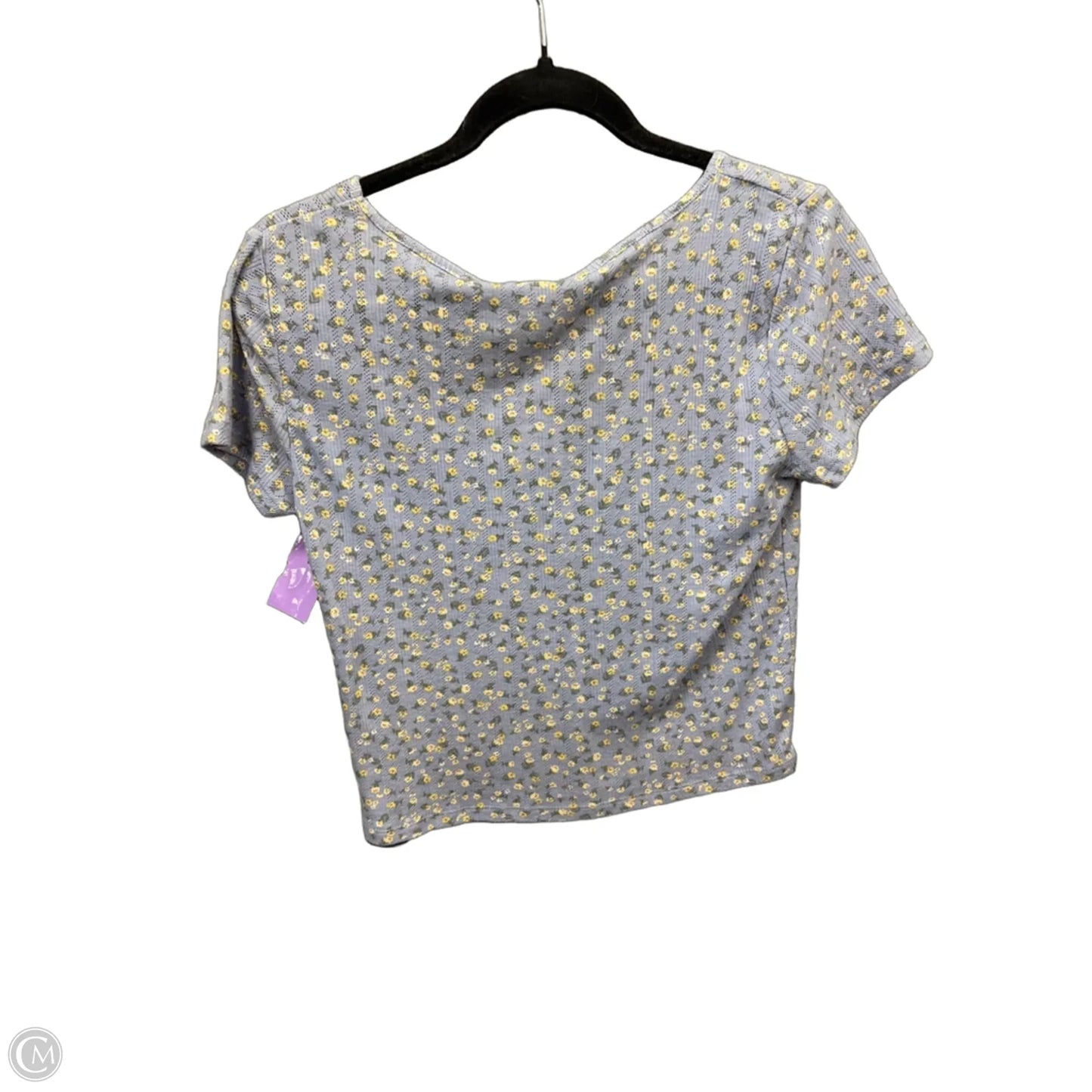 Top Short Sleeve By Pink Rose In Blue, Size: L