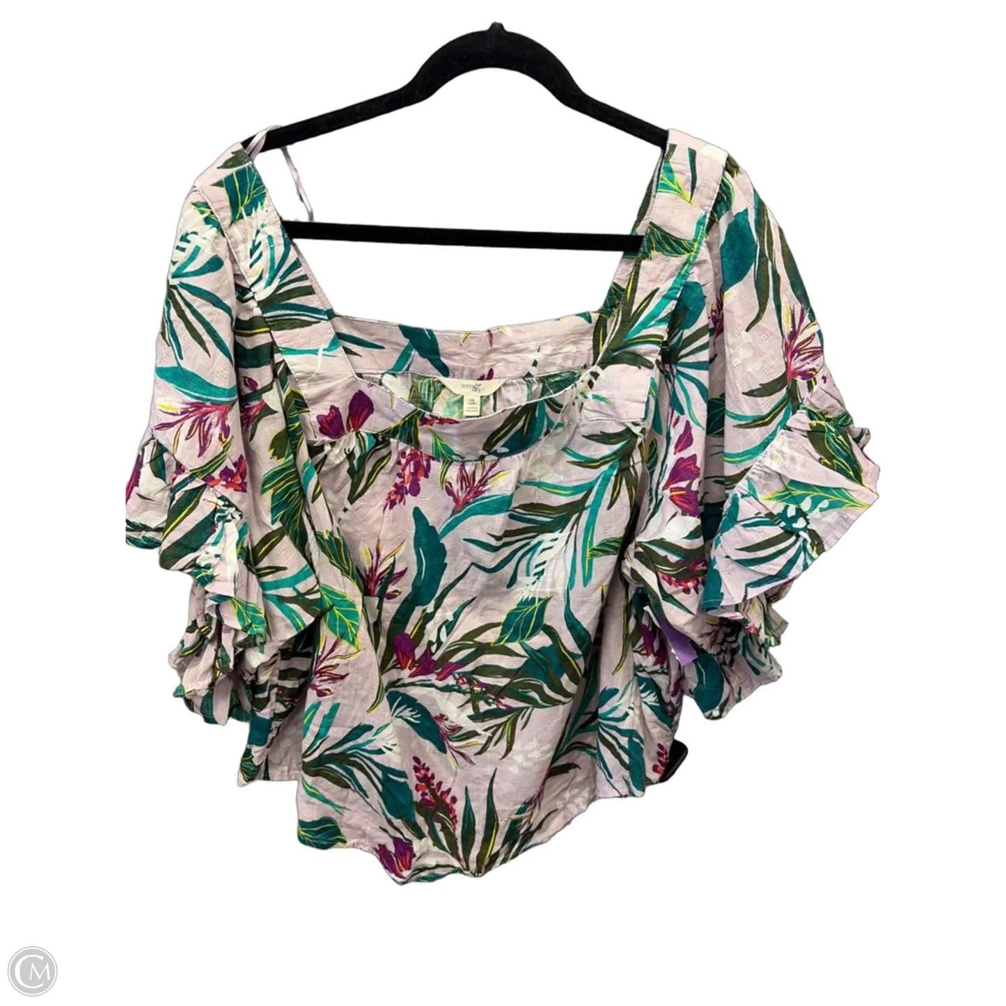 Top Short Sleeve By Terra & Sky In Purple, Size: Xl