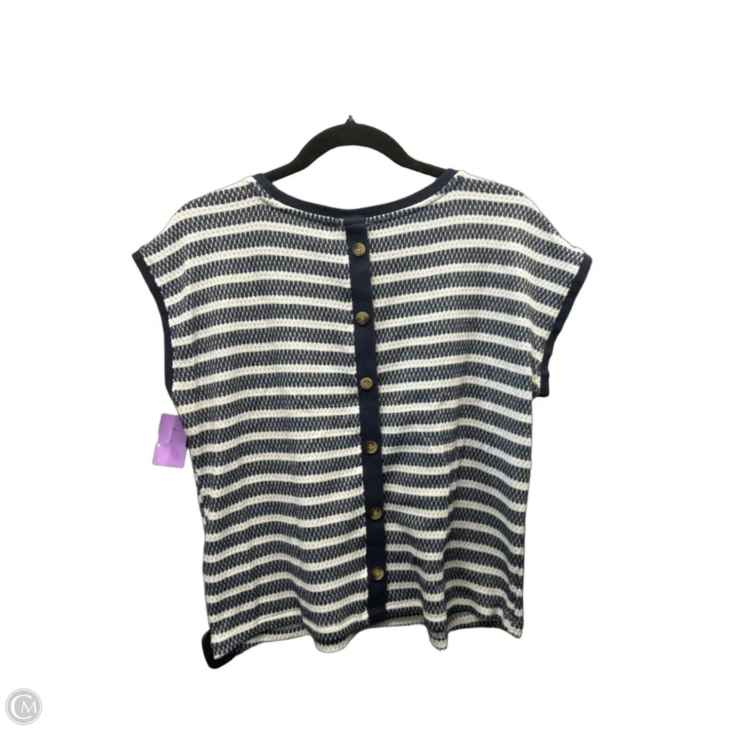 Top Short Sleeve By Tribal In Striped Pattern, Size: S