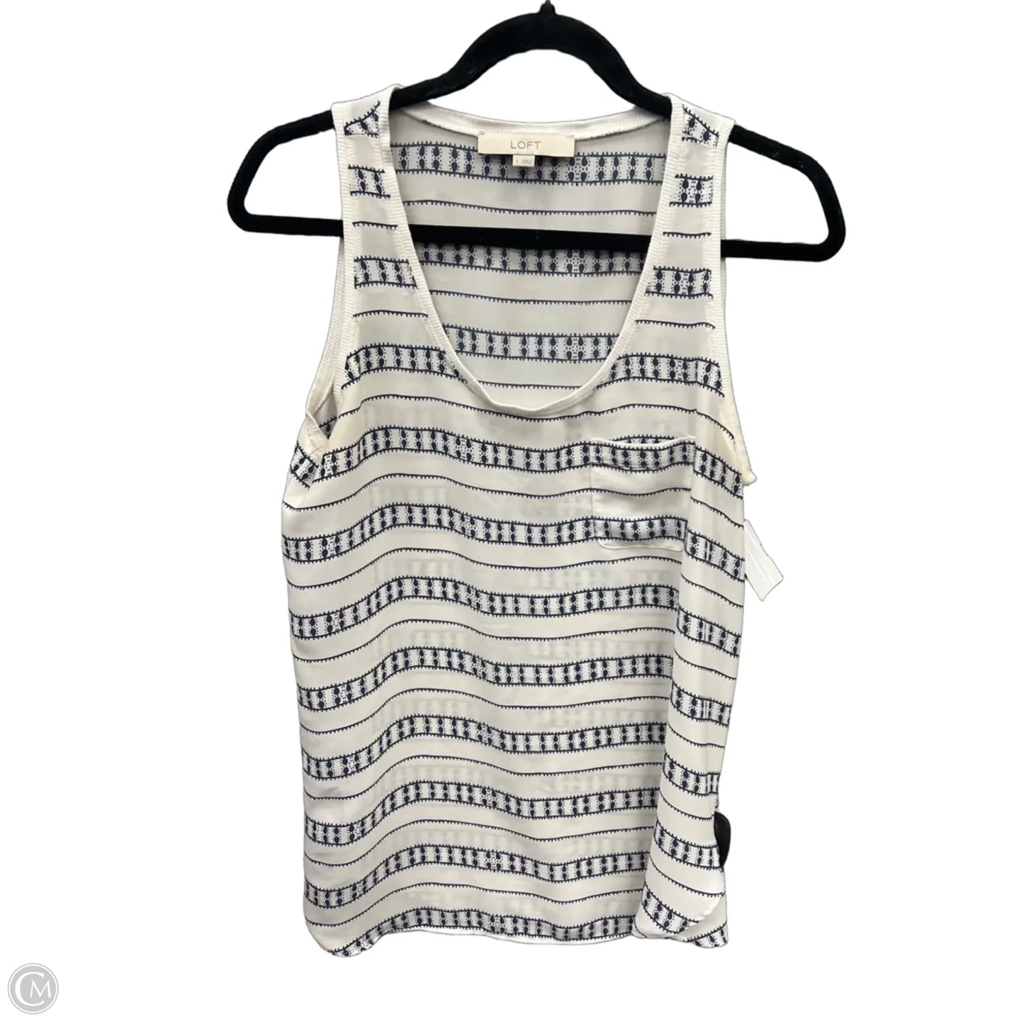 Top Sleeveless By Loft In White, Size: S