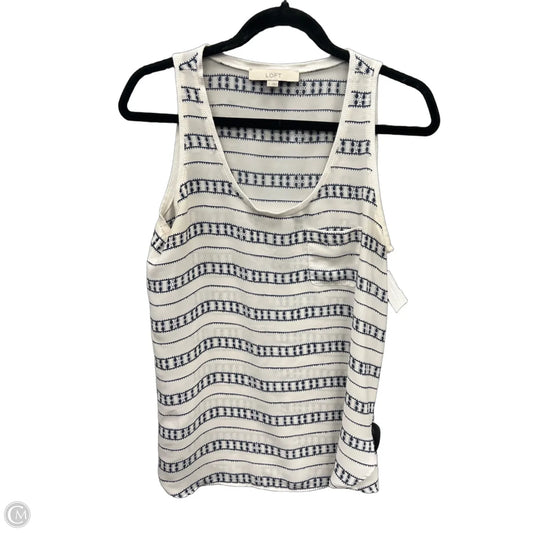 Top Sleeveless By Loft In White, Size: S