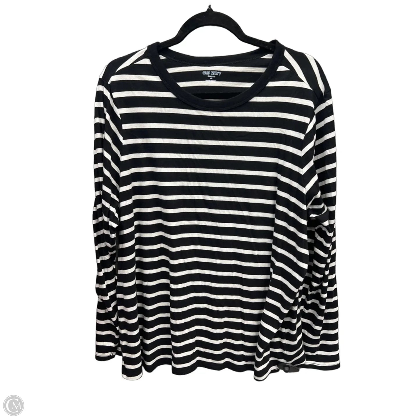 Top Long Sleeve By Old Navy In Black & White, Size: 2x