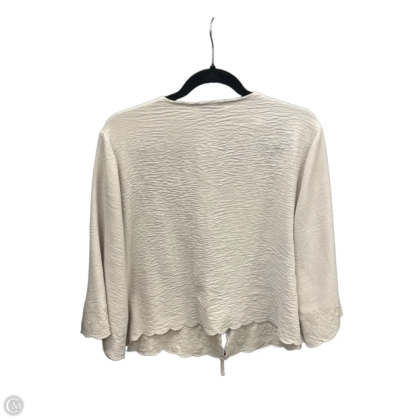 Top Long Sleeve By Adrianna Papell In Tan, Size: L