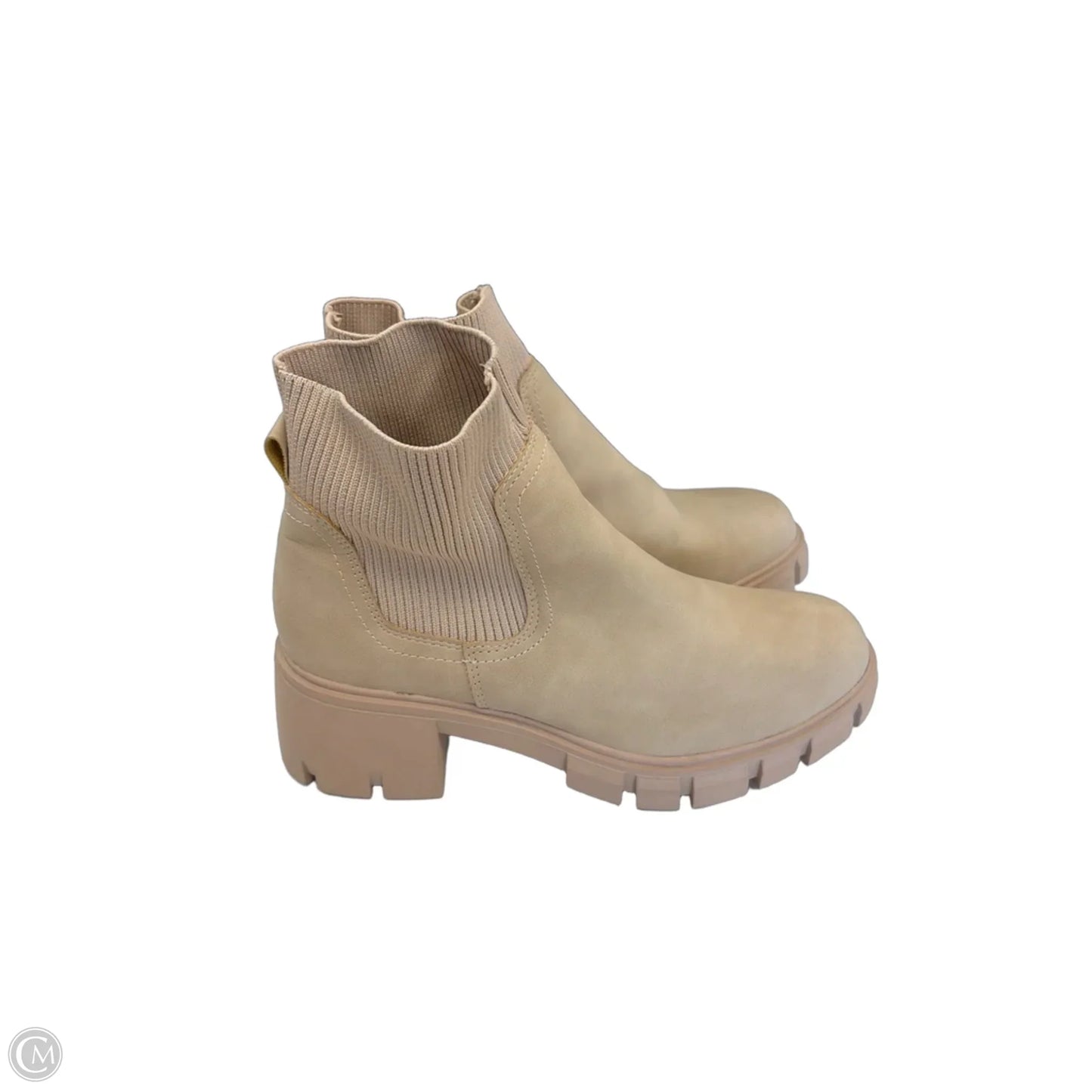 Boots Ankle Heels By Madden Girl In Cream, Size: 9.5