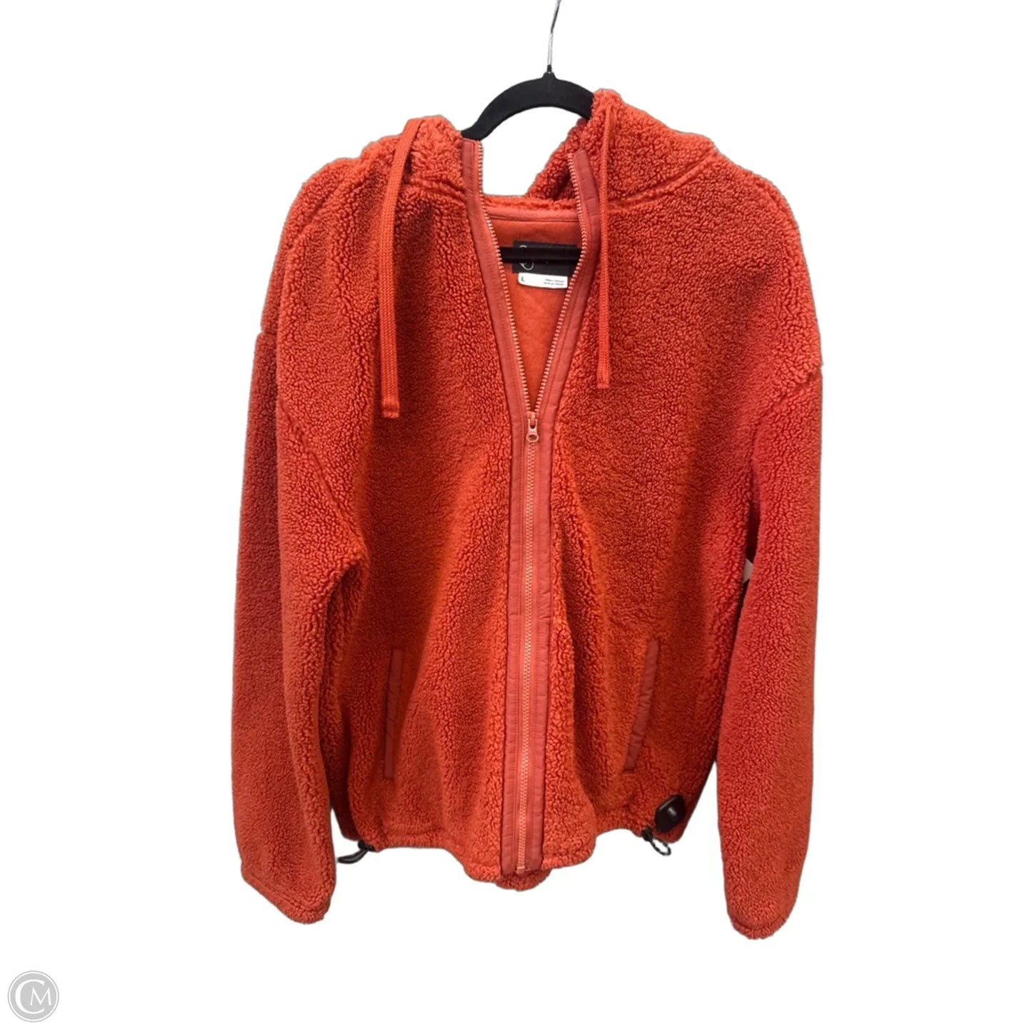 Jacket Faux Fur & Sherpa By Clothes Mentor In Orange, Size: L