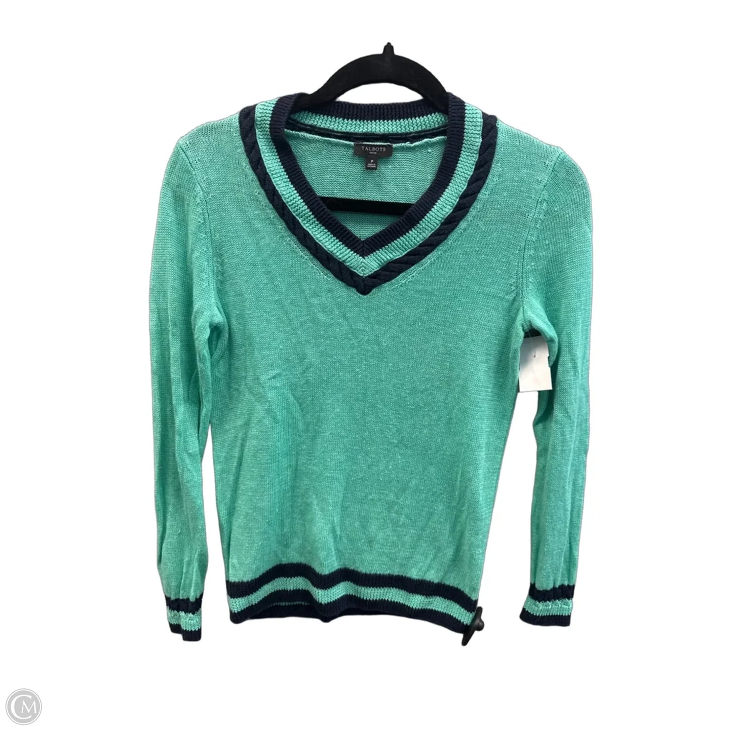 Top Long Sleeve By Talbots In Green, Size: Xsp