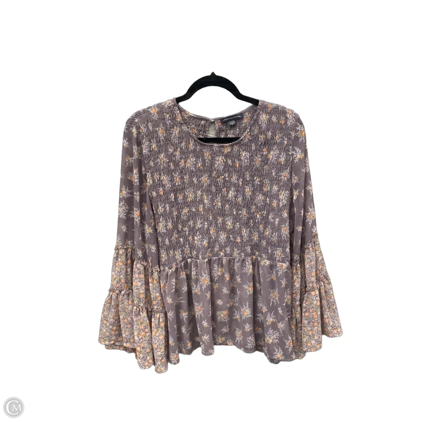 Top Long Sleeve By American Eagle In Purple, Size: Xl
