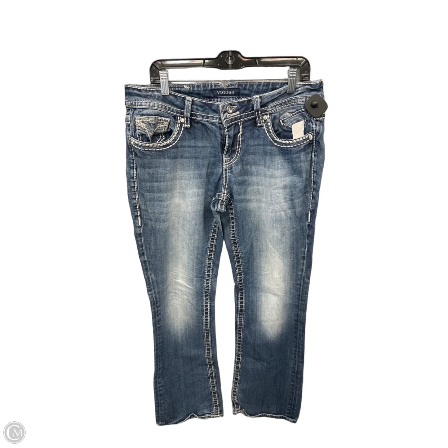 Jeans Boot Cut By Vigoss In Blue Denim, Size: 14