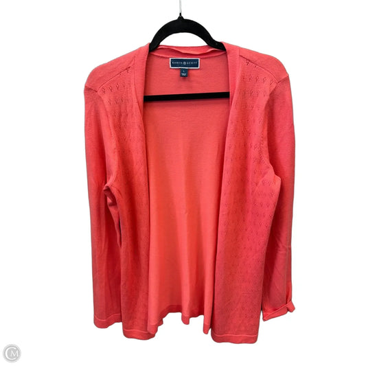 Cardigan By Karen Scott In Pink, Size: L