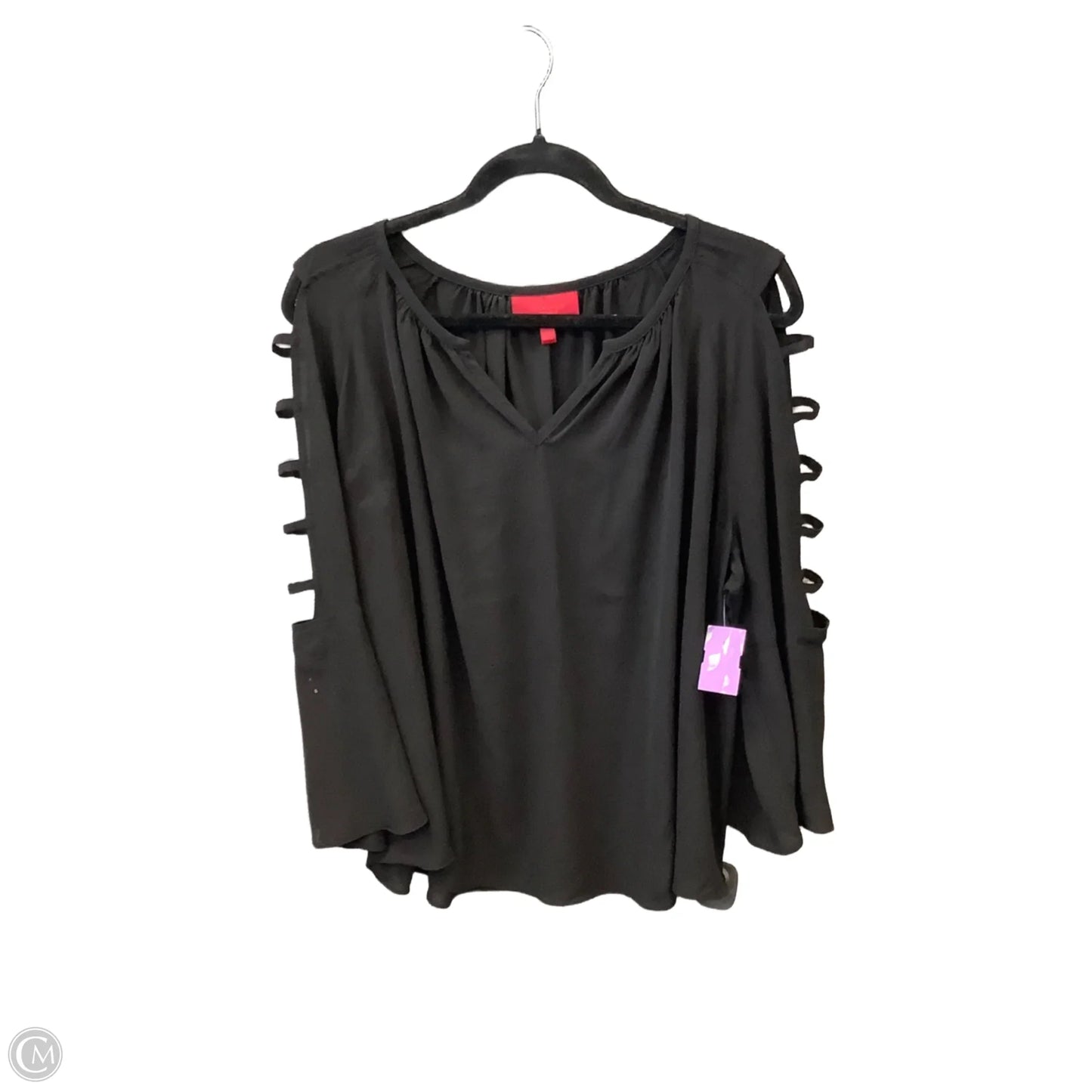 Top Long Sleeve By Jennifer Lopez In Black, Size: Xxl