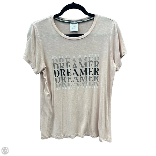 Top Short Sleeve By Knox Rose In Pink, Size: M