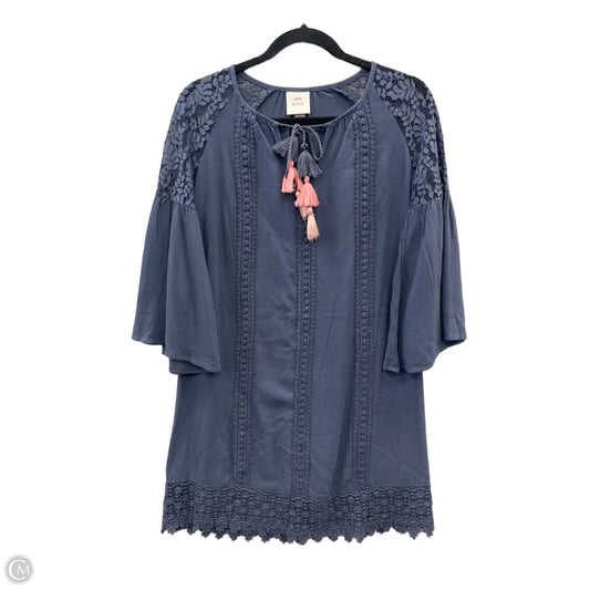 Dress Casual Midi By Knox Rose In Blue, Size: Xs