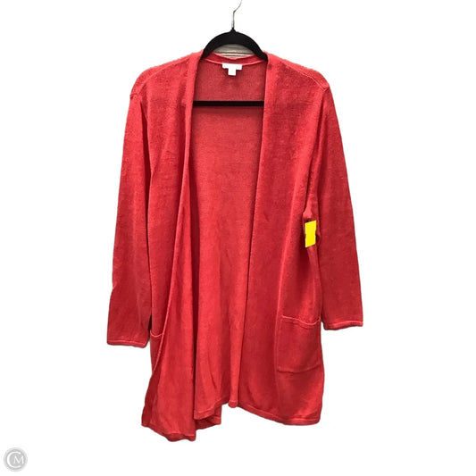 Cardigan By J. Jill In Red, Size: Xl
